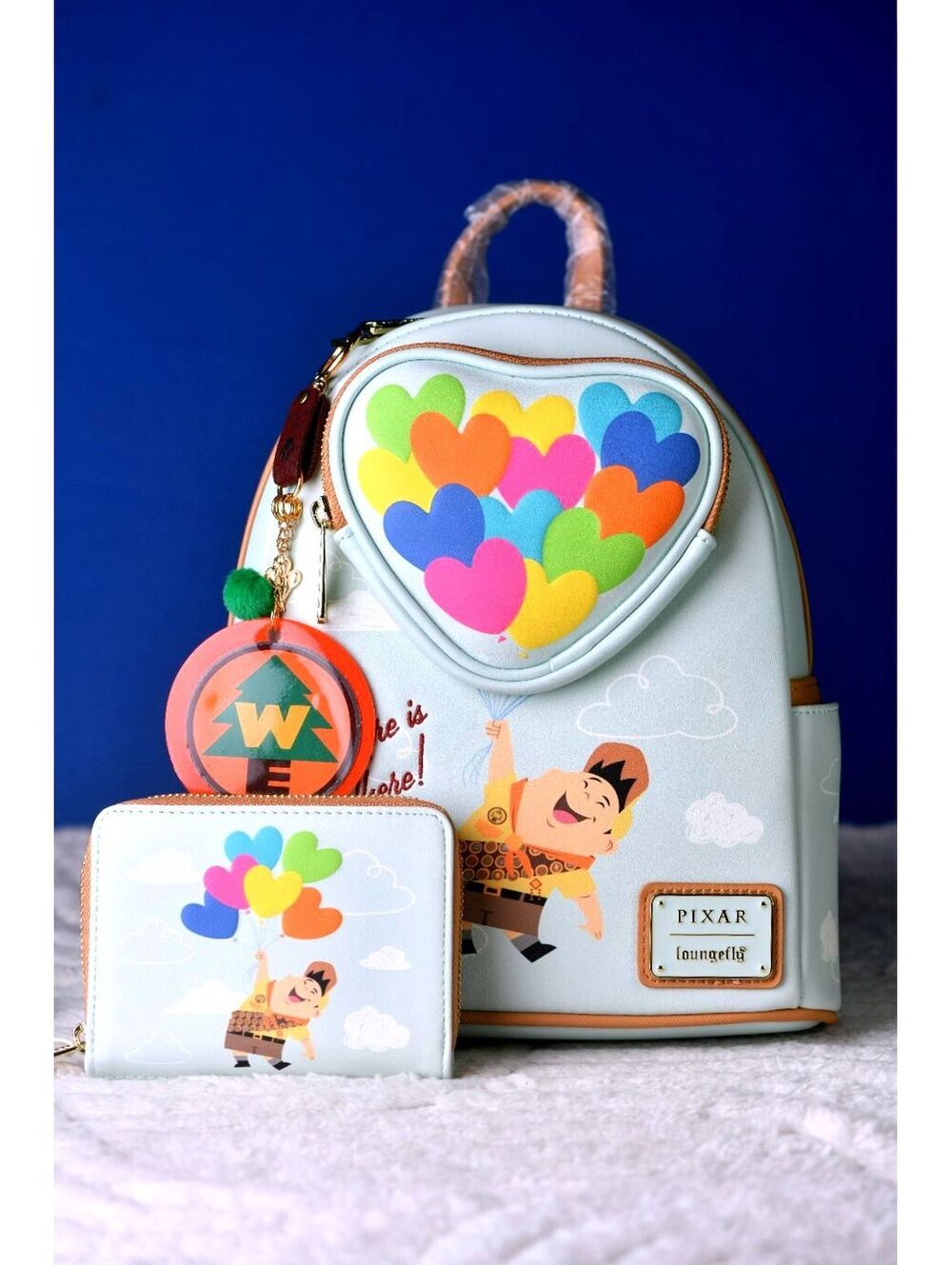 Loungefly Up Russell Heart Balloons Backpack & Wallet | NWT